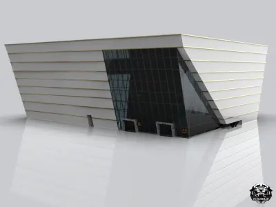 Modern Building Low-poly 3D model buy