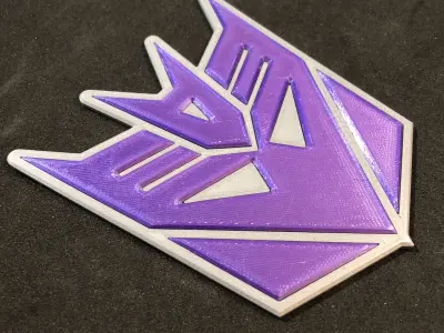 Transformers Decepticon Emblem Coaster 3D print model