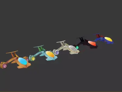 Game Low Poly Aircraft  Low-poly 3D model