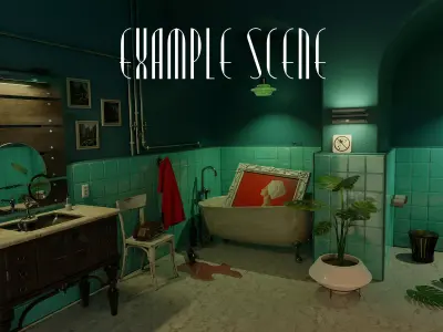 Bathroom environment  3D Model Pack