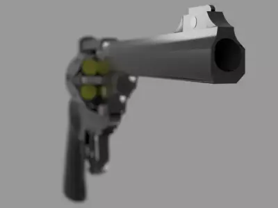 Webley Mk VI Revolver Low-poly 3D model