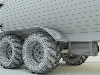 truck water trailer 3D model