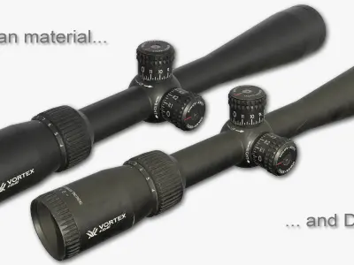 Vortex Optics Diamondback 4-12X40 Riflescope Low-poly 3D model