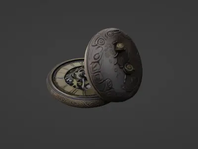 Vintage Mechanical Pocket Watch 3D Model 3D model