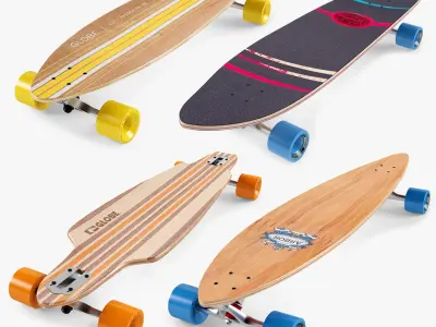 Longboards Set 3D model