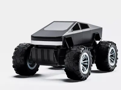 Futuristic Offroad Truck Vehicle Model 3D model