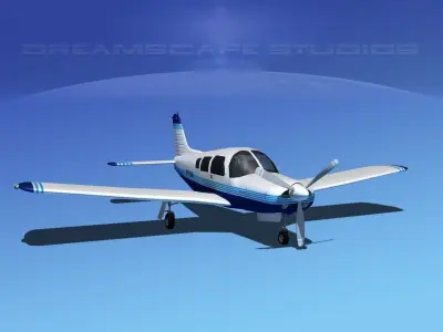 Piper Cherokee Arrow 3D model 6