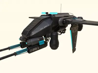 Drone - Police Model Low-poly 3D model