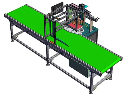 Three-axis module weighing and scanning machine 3D model
