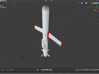 Cruise Missile Model - 3D Printable STL OBJ GLB BLEND 3D print model