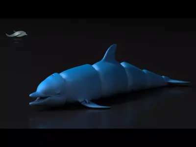 Articulated Dolphin 3D print model