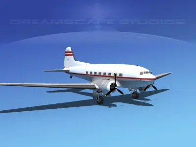 Douglas DC-3 Private 1 3D model