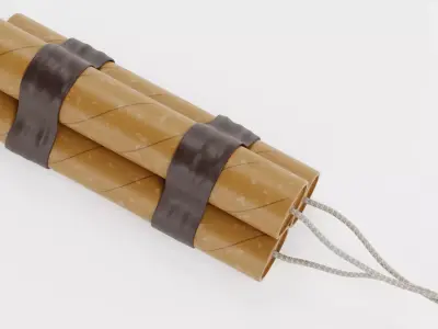 Dynamite V5 - Taped Explosive TNT Bundle 3D model