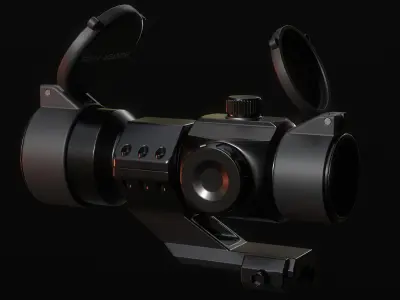 Red Dot Optic Low-poly 3D model