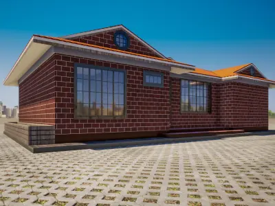 3 Bedroomed Bungalow Free 3D model