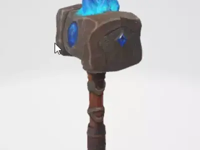 Medieval Axe 3D Model Realistic Weapon Asset 3D model