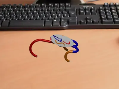 hanger with suction cups Free 3D model