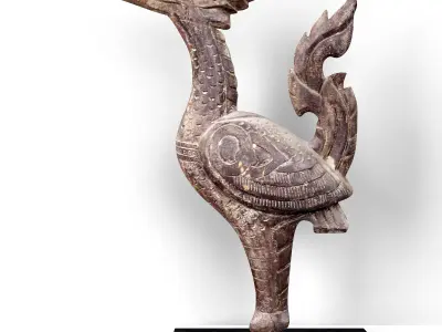 Large-Scale Wood Indonesian Bird Figure 3D model