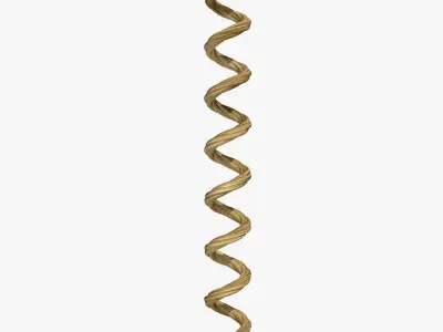Spiral Rope Low-poly 3D model