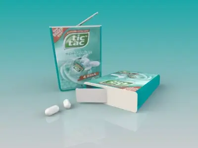 Tic Tac spearmint Free 3D model