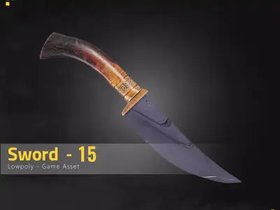 Sword-15 Low-poly 3D model