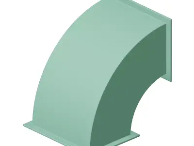Plastic Rectangular Elbow Duct Toy 3D model