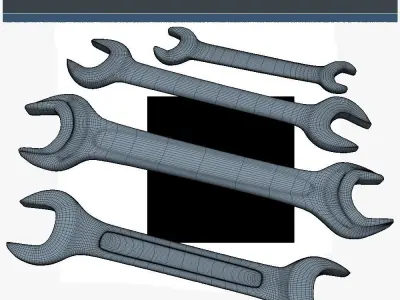 Wrenchs Low SM Low-poly 3D model purchase