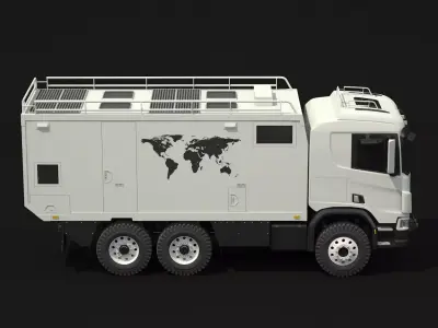 Generic Expedition 6x6 RV Truck 3D model