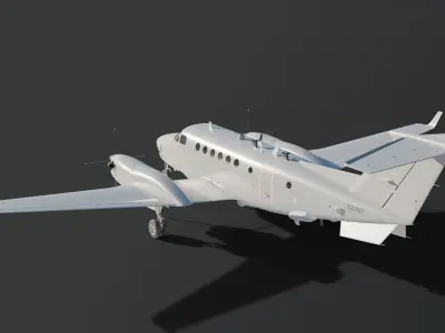 Airplane Beeccraft - RAW - Shadow R1 ISTAR Low-poly 3D model