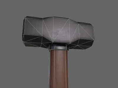 PBR Sledge Hammer V2e Low-poly 3D model