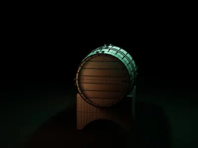 Free Barrel Free low-poly 3D model