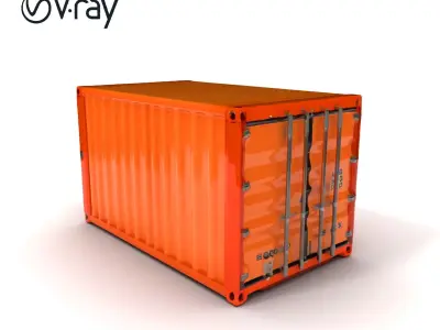 Shipping Container D Model Pack Low-poly 3D model