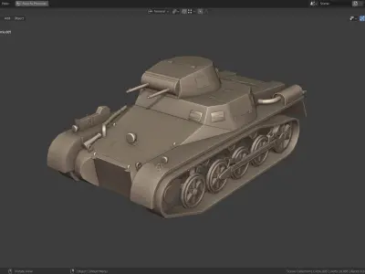 Pzkpfw I Tank Base Mesh Low-poly 3D model