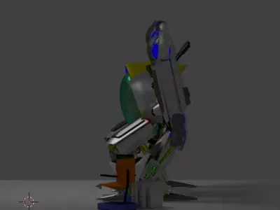 Robot Low-poly 3D model 30