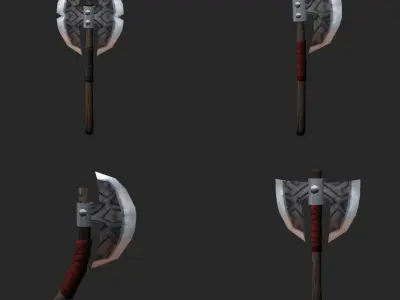 Simple Axes Low-poly 3D model