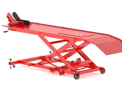Foot Pedal Operated Hydraulic Lift Table Manual Lifting Platform 3D model