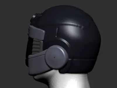 helmet high poly sculpt 3d printable  3D model 3D model