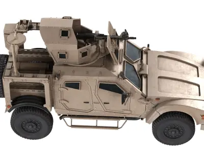 Oshkosh M ATV Ambush Protected Vehicle Low-poly 3D model