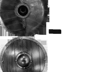 shield colection Low-poly 3D model