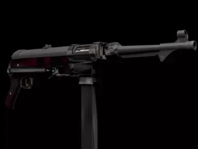 MP40 Submachinegun Free low-poly 3D model