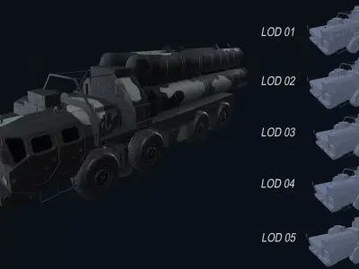 Asset - Army - S300 - 3D MODEL Low-poly Low-poly 3D model