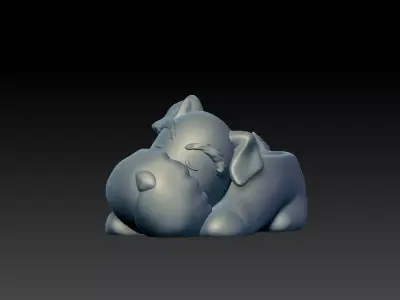 cute dog holder for 3d print 3D model