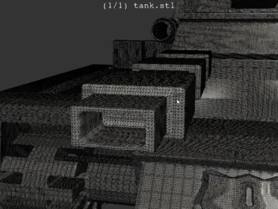 sci fi electronic tank 3D print model
