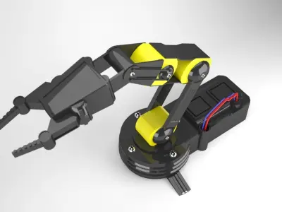Simple Robot Low Poly Free 3D model