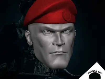 Beret Hat for 6 inch action figures 3D print model