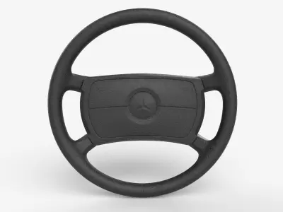 Mercedes-Benz 300 Series Steering Wheel Low-poly 3D model