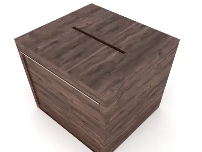 ballot box Low-poly 3D model
