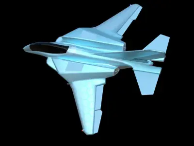 F22-Fighter Jet Sci-Fi Low-poly 3D model