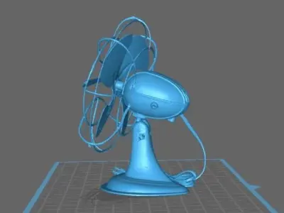Retro Desk Fan 3D print model