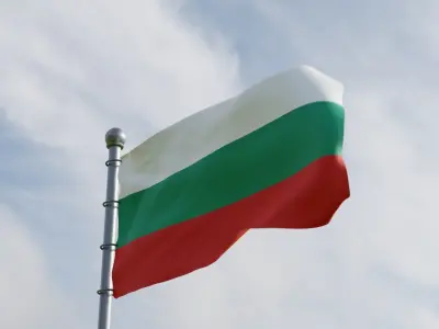Animated Bulgaria Flags 3D model